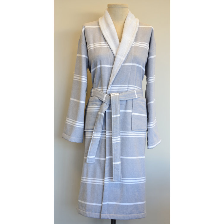 Talesma Cotton Terry Cloth MidCalf Bathrobe with Pockets Wayfair Canada